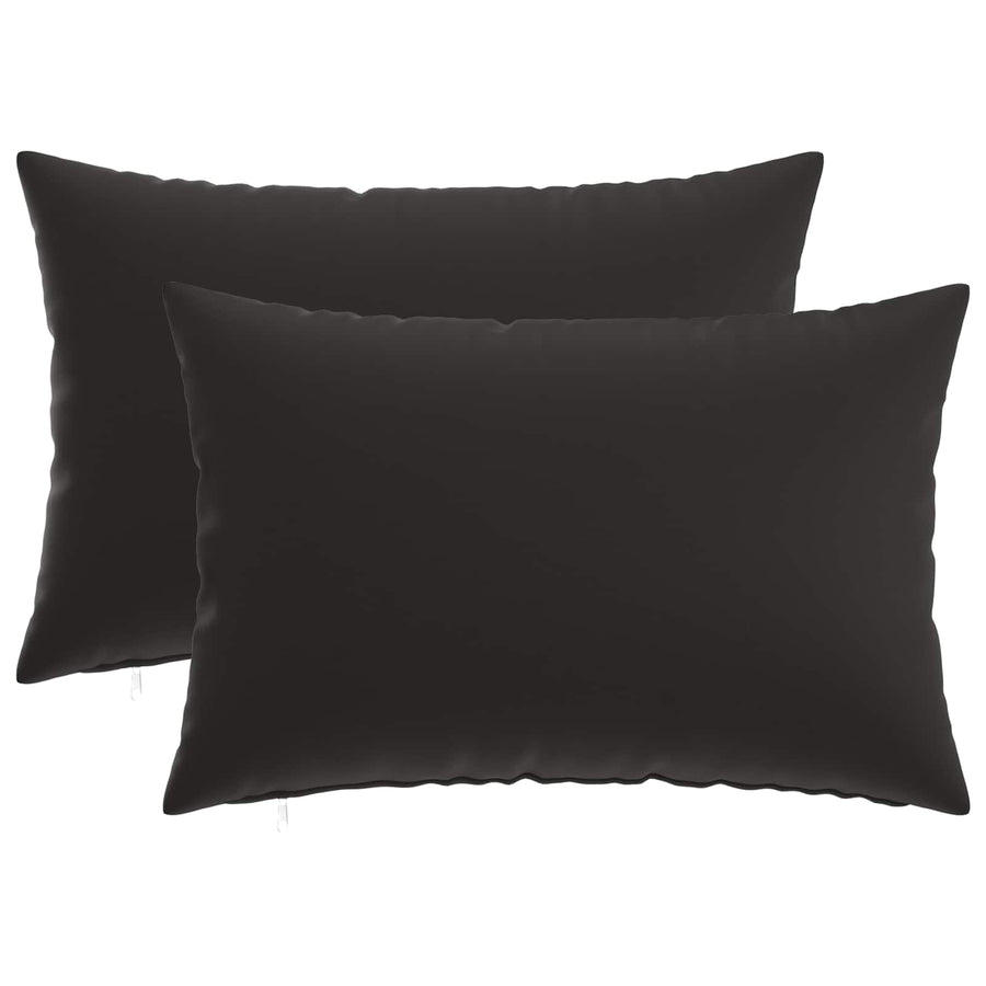 Throw Pillow 2 pcs HEERLEN Black 30 x 50 cm Polyester