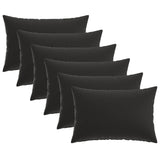 Cushion with Pillow HEERLEN 6 pcs Black Polyester