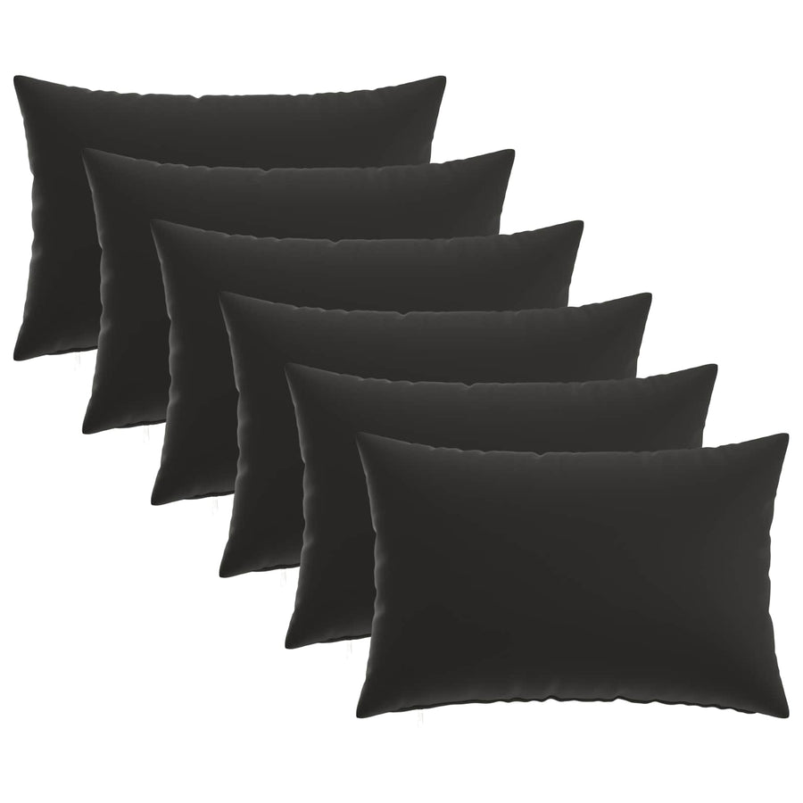 Cushion with Pillow HEERLEN 6 pcs Black Polyester