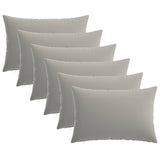 Cushion with Pillow HEERLEN 6 pcs Grey Polyester