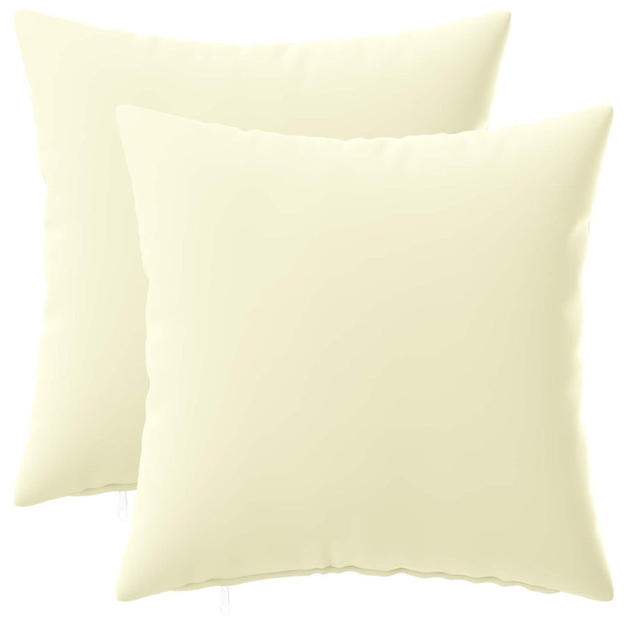 Cushion with Pillow HEERLEN 2 pcs Cream Polyester