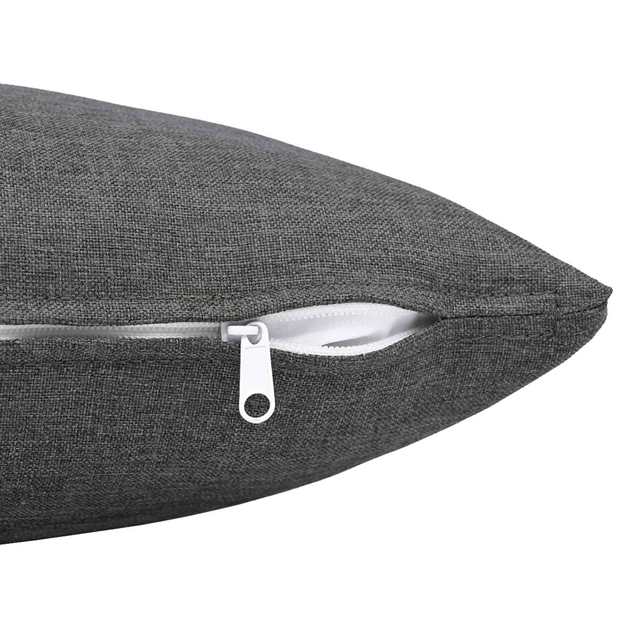 Cushion with Pillow HEERLEN 2 pcs Light Grey Fabric