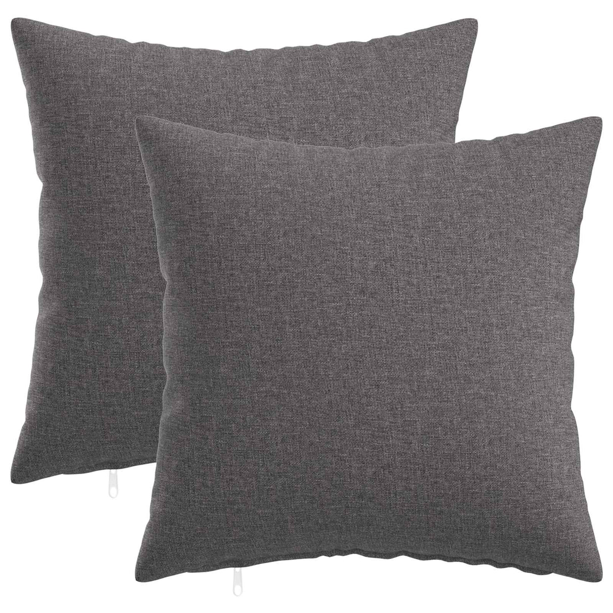 Cushion with Pillow HEERLEN 2 pcs Light Grey Fabric