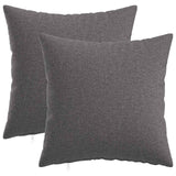 Cushion with Pillow HEERLEN 2 pcs Light Grey Fabric