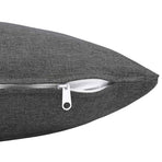 Cushion with Pillow HEERLEN 6 pcs Light Grey Fabric