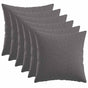 Cushion with Pillow HEERLEN 6 pcs Light Grey Fabric