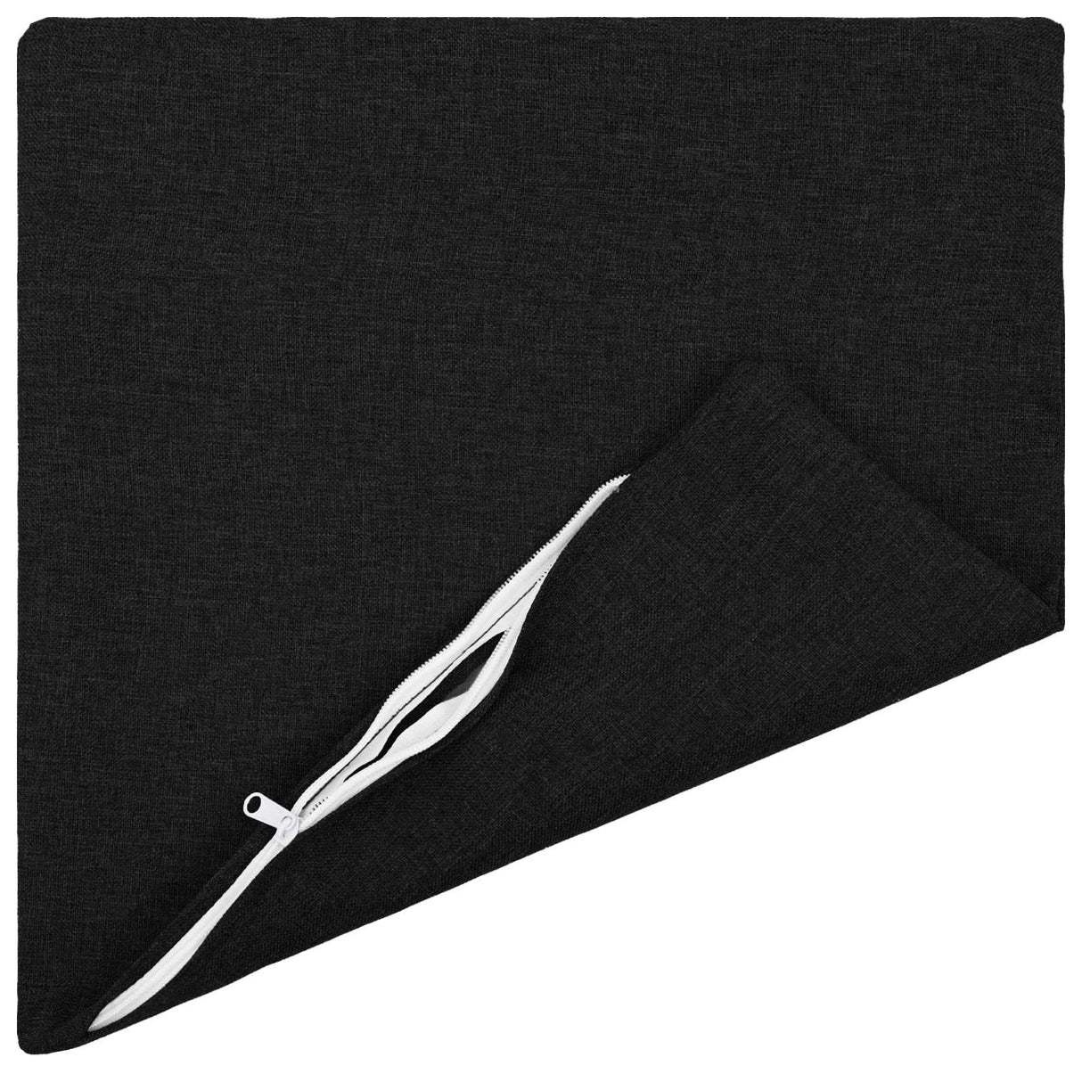 Cushion with Pillow HEERLEN 2 pcs Black Fabric