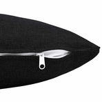 Cushion with Pillow HEERLEN 12 pcs Black Fabric