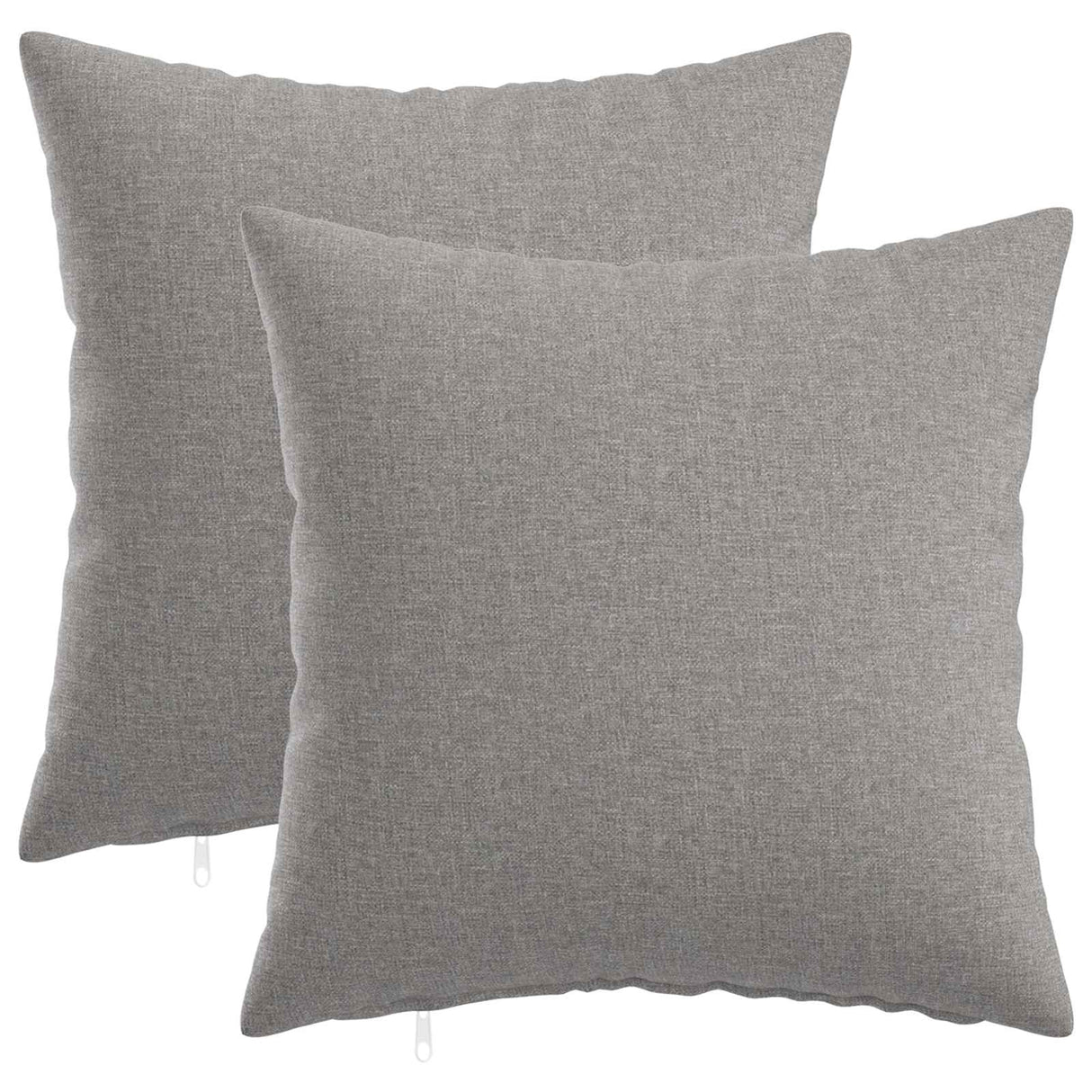 Cushion with Pillow HEERLEN 2 pcs Cloud Grey Fabric