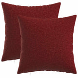 Cushion with Pillow HEERLEN 2 pcs Wine Red Fabric