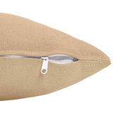 Cushion with Pillow HEERLEN 6 pcs Cream Fabric - Top-Down View