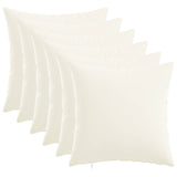 Cushion with Pillow HEERLEN 6 pcs White Fabric