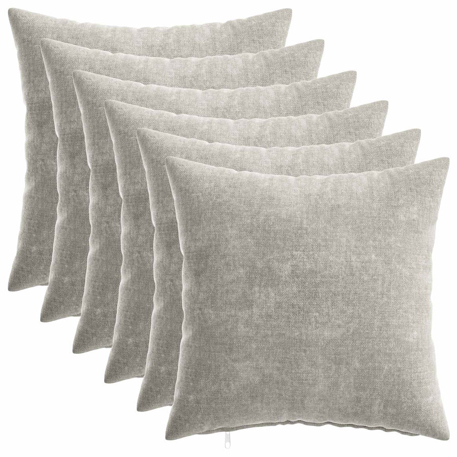 Throw Pillow 6 pcs HEERLEN Light Grey 40 x 40 cm