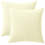 Cushion with Pillow HEERLEN 2 pcs Cream Polyester