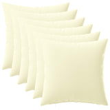 Cushion with Pillow HEERLEN 6 pcs Cream Polyester