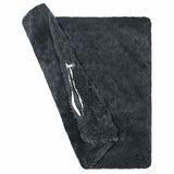 Cushion with Pillow HEERLEN 2 pcs Anthracite PV Fleece - Top-Down View