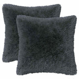 Cushion with Pillow HEERLEN 6 pcs Anthracite PV Fleece