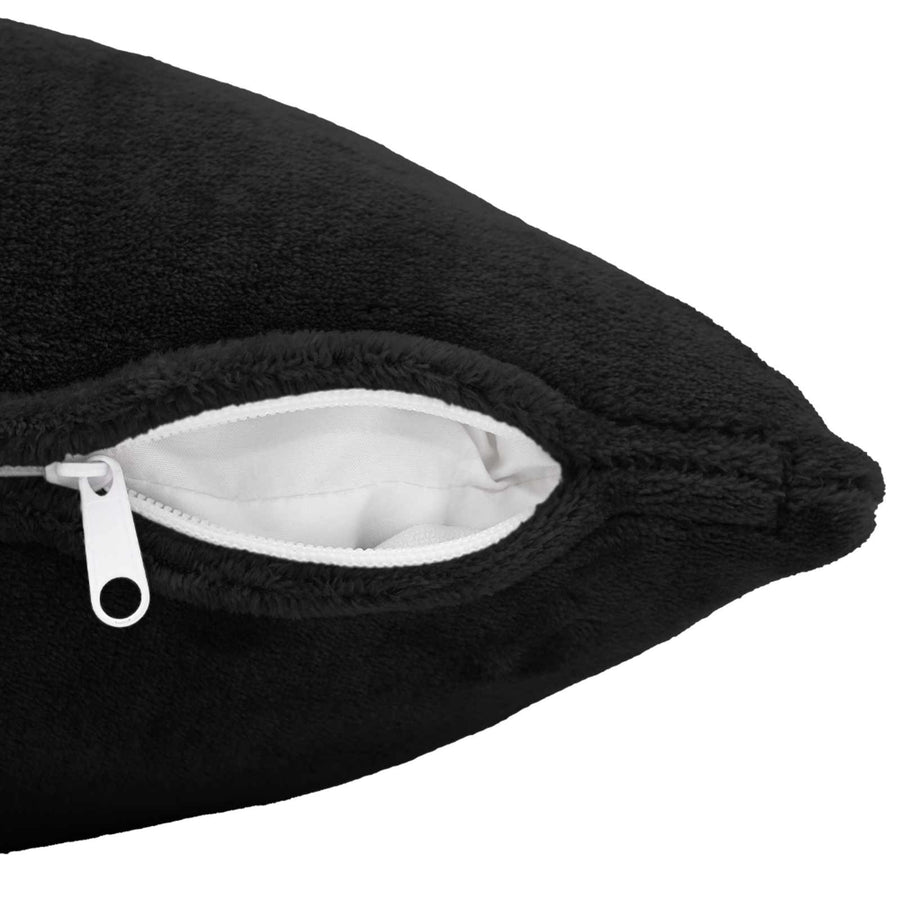 Throw Pillow 12 pcs HEERLEN Black 40 x 40 cm Flannel