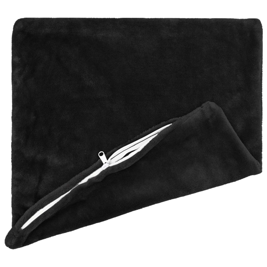 Throw Pillow 12 pcs HEERLEN Black 40 x 40 cm Flannel