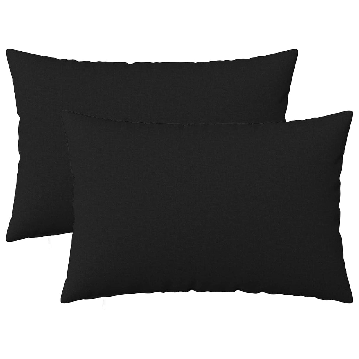 Cushion with Pillow HEERLEN 2 pcs Black Fabric