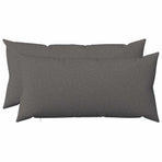 Cushion with Pillow HEERLEN 2 pcs Light Grey Fabric