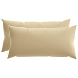 Cushion with Pillow HEERLEN 2 pcs Beige Polyester - Front View