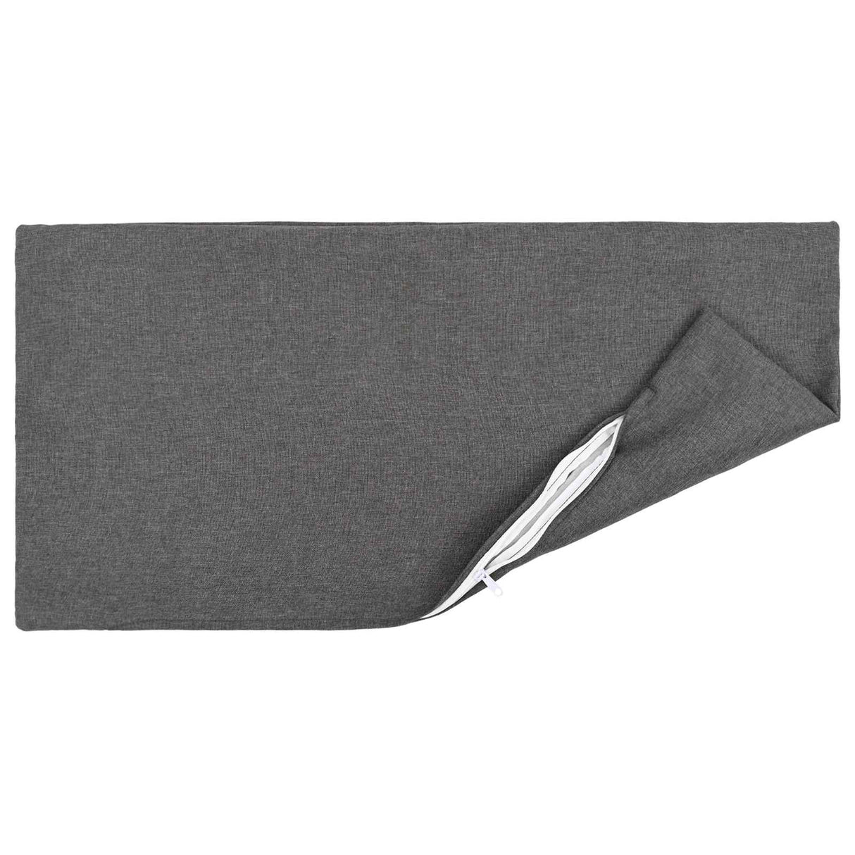 Cushion with Pillow HEERLEN 2 pcs Light Grey Fabric