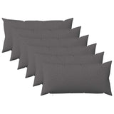 Cushion with Pillow HEERLEN 6 pcs Light Grey Fabric