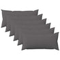 Cushion with Pillow HEERLEN 6 pcs Light Grey Fabric