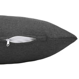 Cushion with Pillow HEERLEN 6 pcs Dark Grey Fabric