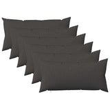 Cushion with Pillow HEERLEN 6 pcs Dark Grey Fabric