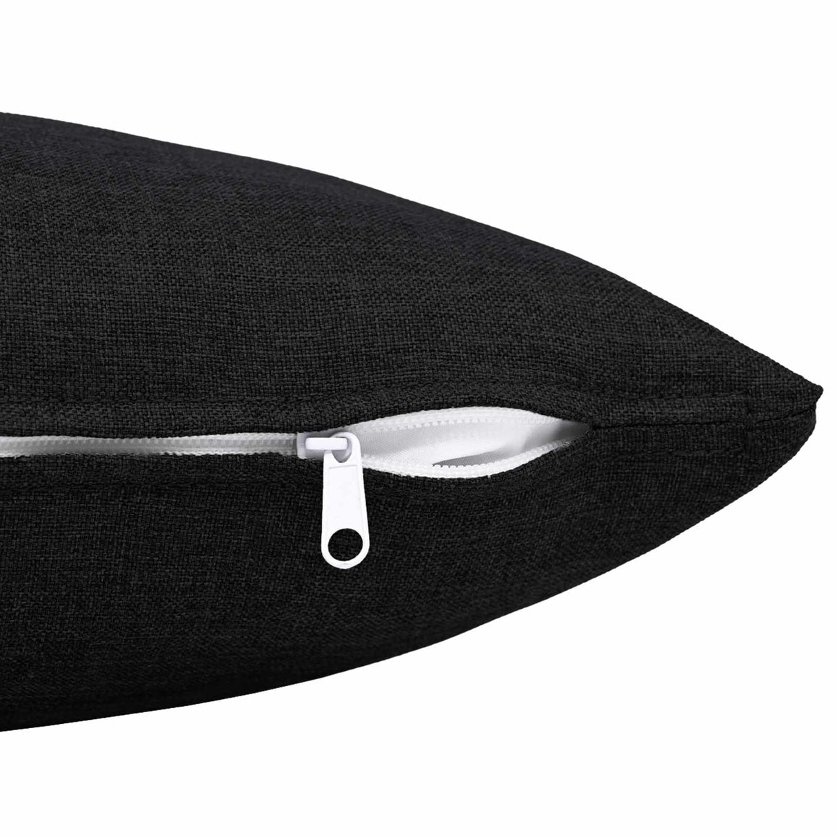 Cushion with Pillow HEERLEN 6 pcs Black Fabric