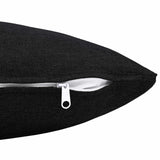 Cushion with Pillow HEERLEN 6 pcs Black Fabric