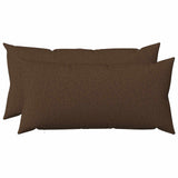 Cushion with Pillow HEERLEN 2 pcs Brown Fabric