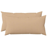 Cushion with Pillow HEERLEN 2 pcs Cream Fabric