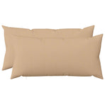 Cushion with Pillow HEERLEN 2 pcs Cream Fabric