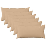 Cushion with Pillow HEERLEN 6 pcs Cream Fabric