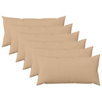 Cushion with Pillow HEERLEN 6 pcs Cream Fabric