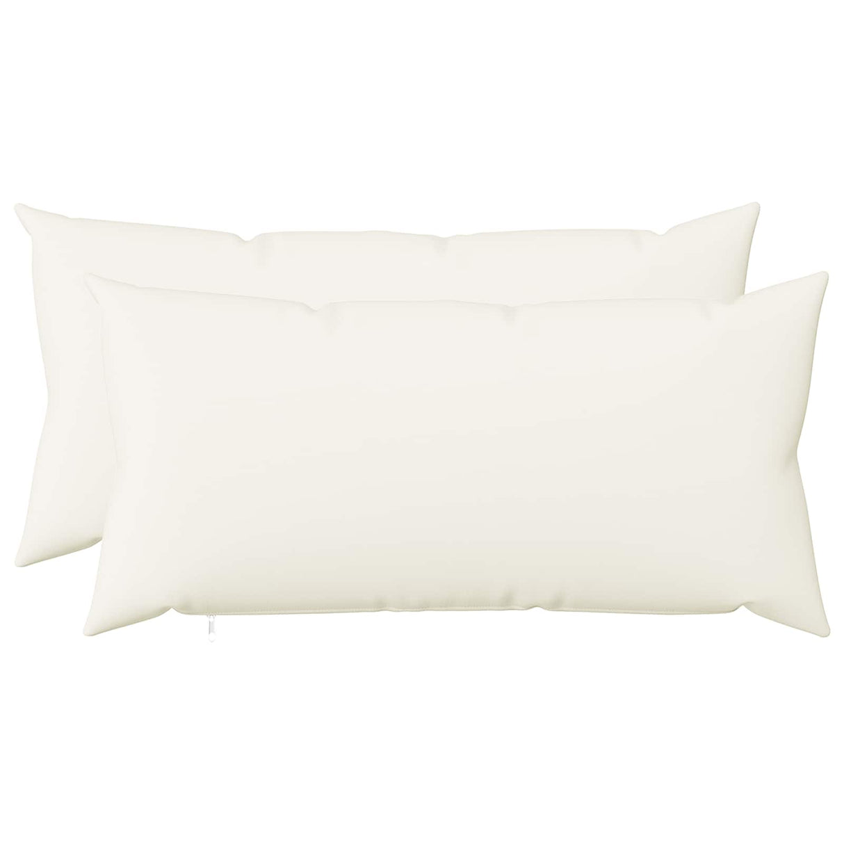 Cushion with Pillow HEERLEN 2 pcs White Fabric