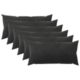 Cushion with Pillow HEERLEN 6 pcs Black Velvet