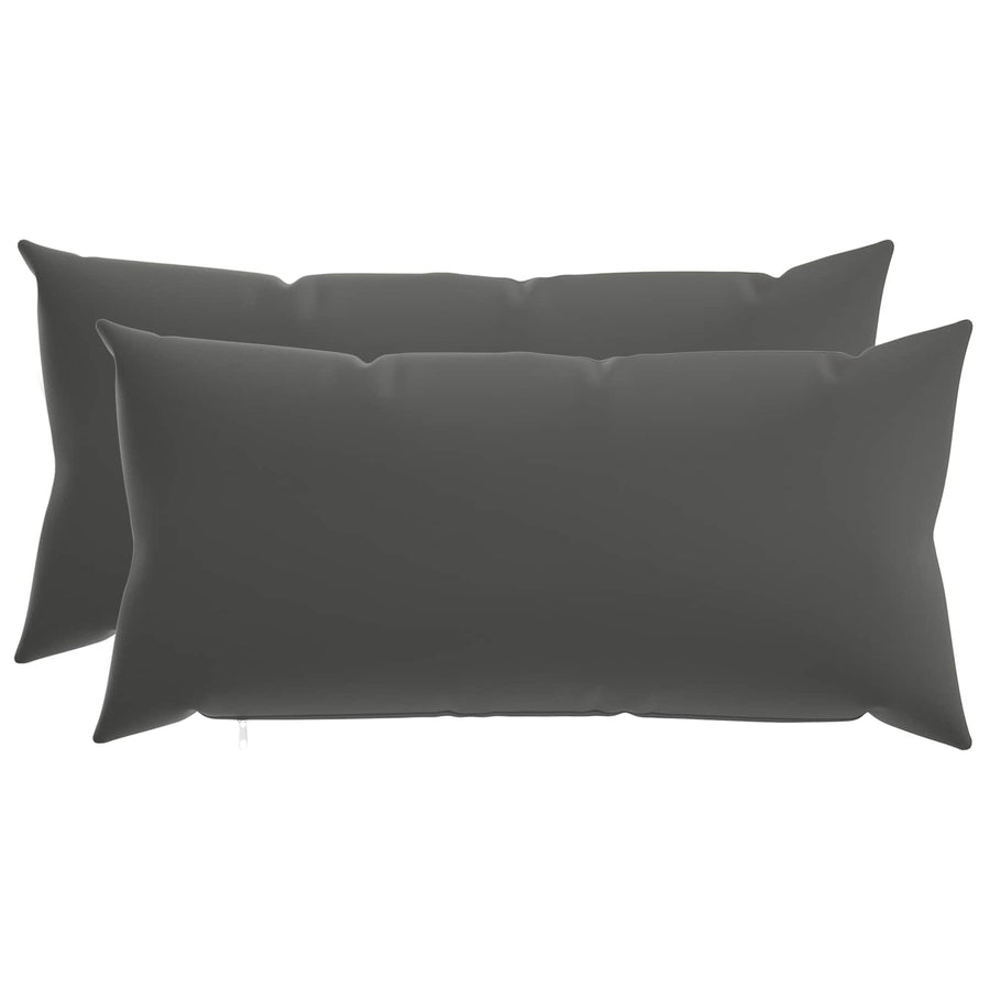 Throw Pillow 2 pcs HEERLEN Anthracite 40 x 80 cm Polyester