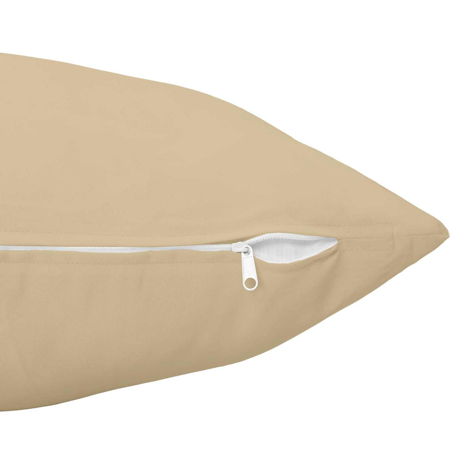 Throw Pillow 2 pcs HEERLEN Beige 40 x 80 cm Polyester
