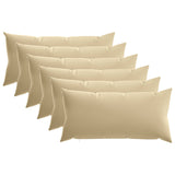 Cushion with Pillow HEERLEN 6 pcs Beige Polyester