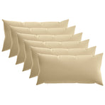 Cushion with Pillow HEERLEN 6 pcs Beige Polyester