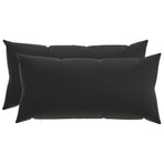Throw Pillow 2 pcs HEERLEN Black 40 x 80 cm Polyester