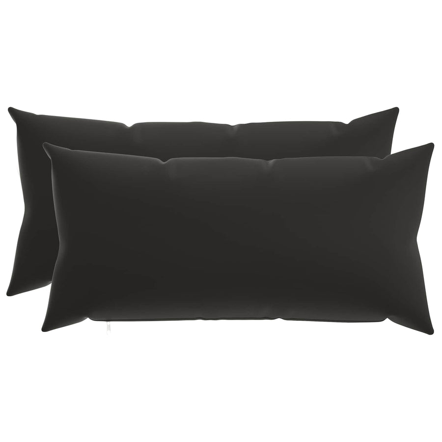 Throw Pillow 2 pcs HEERLEN Black 40 x 80 cm Polyester