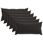 Cushion with Pillow HEERLEN 6 pcs Black Polyester