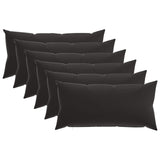 Cushion with Pillow HEERLEN 6 pcs Black Polyester