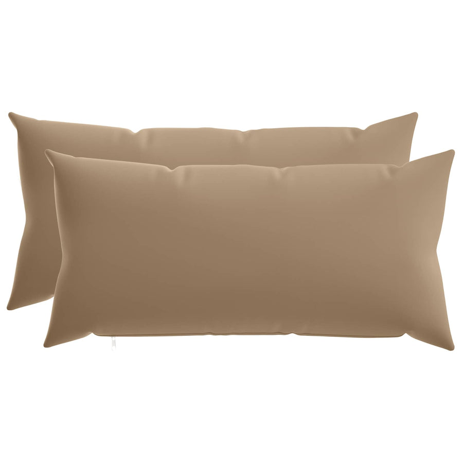 Cushion with Pillow HEERLEN 2 pcs Taupe Polyester