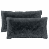 Cushion with Pillow HEERLEN 2 pcs Anthracite PV Fleece